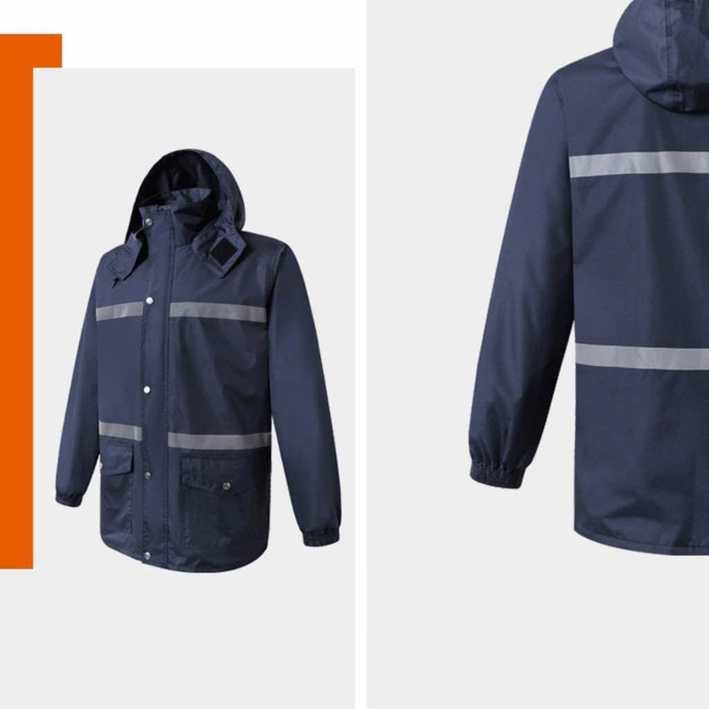 Gilet di Sicurezza Gilet di Sicurezza Portatile Tuta Riflettente Antipioggia Gilet Riflettente in Tessuto Oxford Blu Scuro Gilet di Sicurezza Riflettente per Esterni Impermeabile Traspirante
