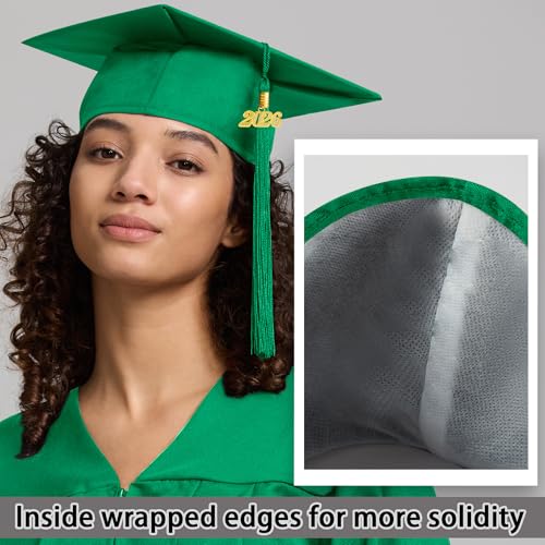 Image of 2026 Graduation Cap and Gown Matte Unisex for High School Bachelor | Heavyweight Matte Polyester, Zipper Closure, Adjustable Cap with 2026 Tassel, Sizes 39-60, Bulk Orders Available