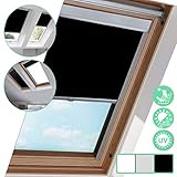 [page_title]-Verdunkelungsrollo M06 für Dachfenster, Hochqualitative Wertarbeit Stoff, Schwarz 61.3 * 94cm, Thermo-Rollo