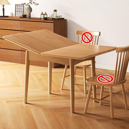 BAYTEWJX Wood Versatile Collapsible Extension Table,Folding Dining Table,Extendable Drop Leaf Table,Easy to Assemble,for Indoor.