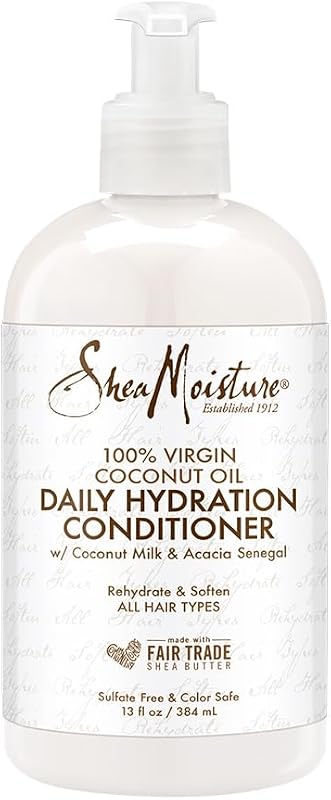 Virgin Coconut Oil Leave-In Treatment and Daily Hydrating Conditioner Bundle, 8 Ounce and 13 oz