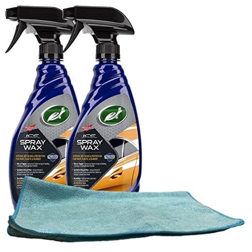 Turtle Wax ICE Synthetic Spray Wax (20 oz.) Bundle with Microfiber Cloth (3 Items)