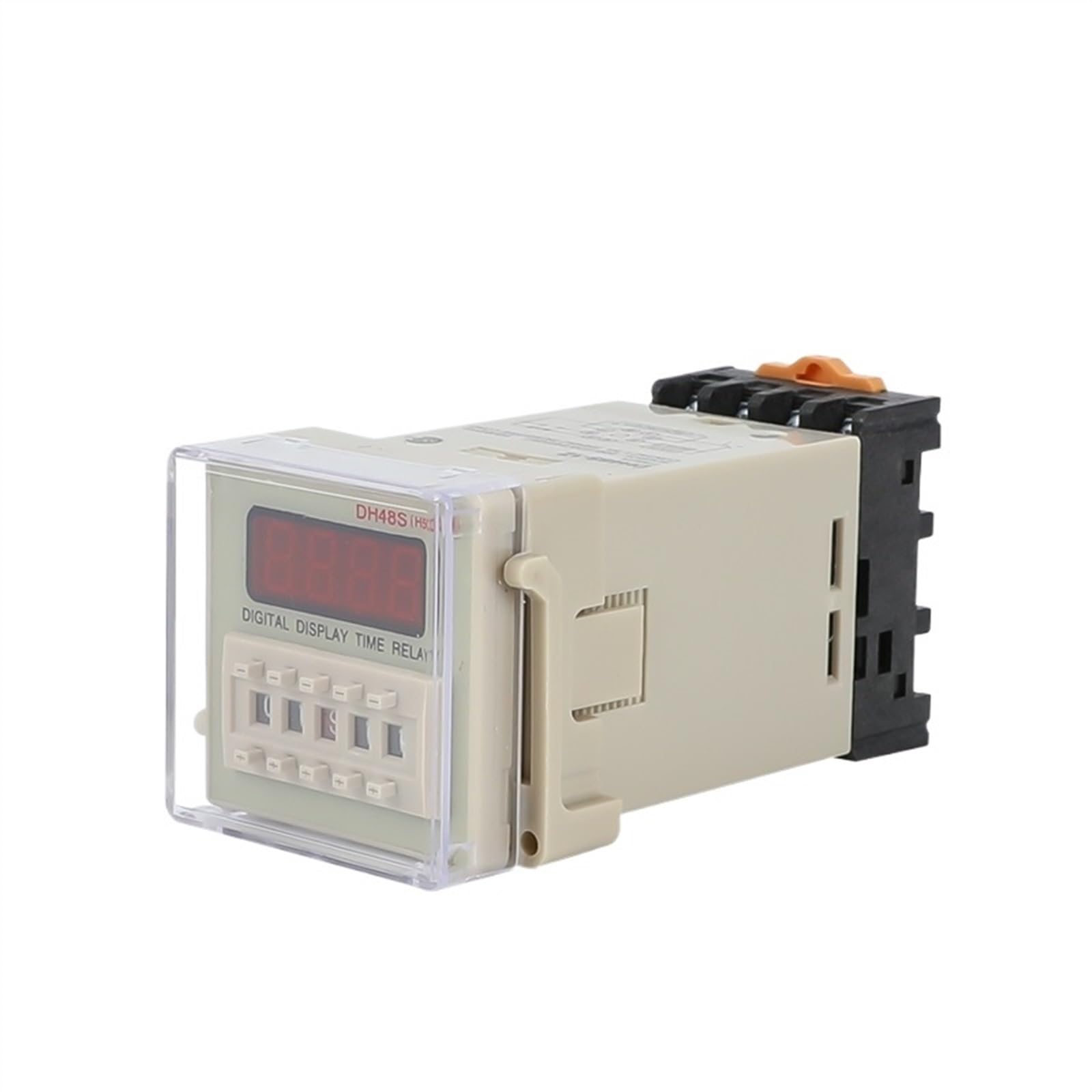 Relé temporizador Digital LCD, 8 pines, 12V, 24V, 110V, 220V, relé de retardo de tiempo doble programable con enchufe 0,1 S-99H 0,01 S-99H99M, 1 ud.(DH48S-1Z,AC DC 24V)