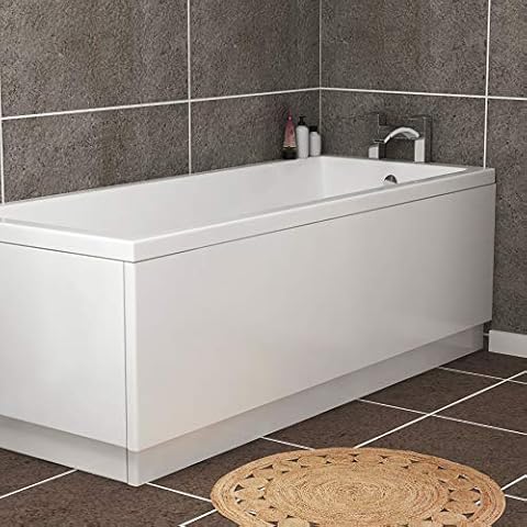Turin 1700mm Gloss White Wooden MDF Front Bath Panel for Straight Baths Cover