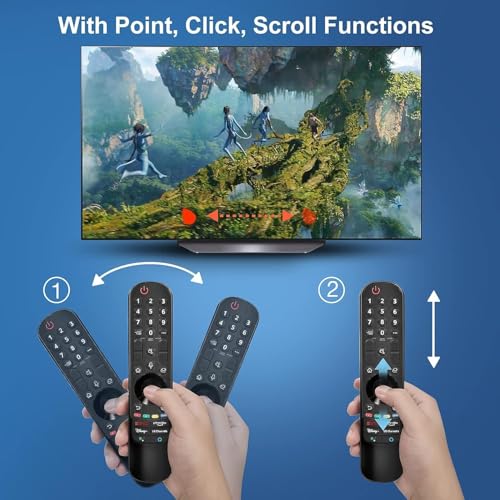 Image of KPDP Original MR22GA & MR21GA for LG. Magic Remote with Pointer and Voice Function Replacement for LG. Smart TV Remote Control. AKB76039908 & AKB76036207 | Compatible..., Black