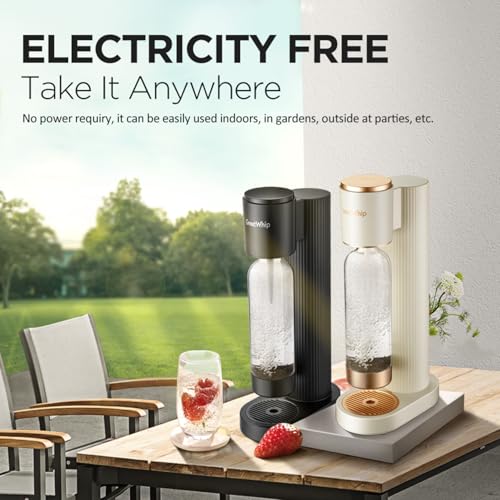 Sparkling Water Maker Soda Maker Soda Streaming Machine, 1L Carbonating Bottle, Soda Water Maker Compatible with Screw-in 60L CO2 Carbonator(NOT Included)
