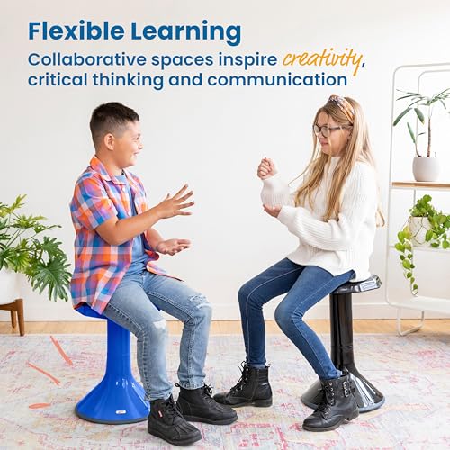 Image of ECR4Kids ACE Active Core Engagement Wobble Stool, 18-Inch Seat Height, Flexible Seating, Blue