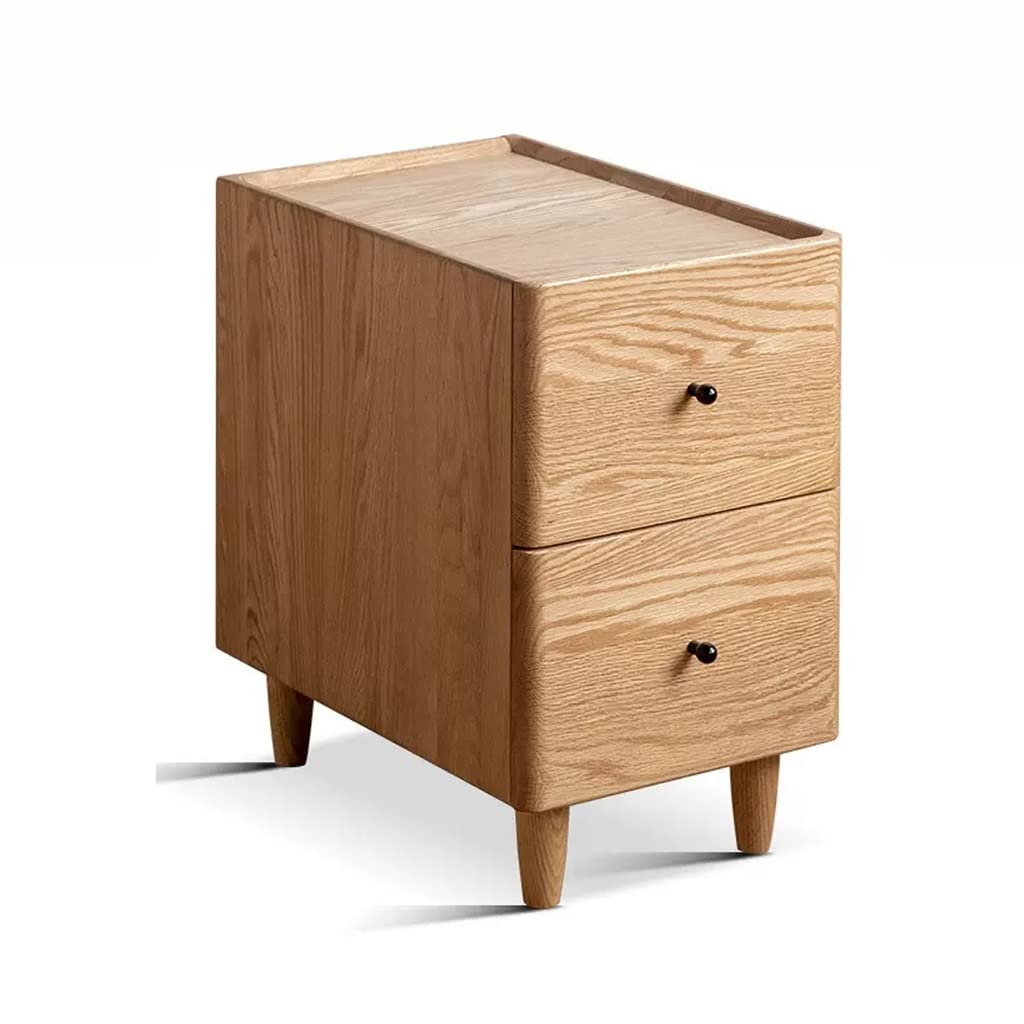 BHGFYXBS Side Tables Bedroom Household Bedside Table Ultra-Narrow Storage Cabinet Modern Minimalist Bedroom Double Drawer Cabinet Locker Bedside Tables,A-30 * 45 * 48.3cm