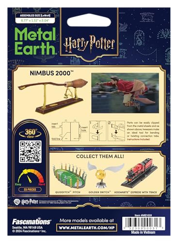 Metal Earth Harry Potter Nimbus 2000 Kit Modelo 3D miniatura 7