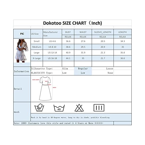 Dokotoo-Womens-Spring-Summer-Deep-V-Neck-Ruffle-Long-Sleeve-Floral-Print-Mini-Dress Dokotoo Womens Sun Casual V Neckline Long Sleeve Open Back Floral Print Mini Dress Bohemian Fashion Skater A Line Ruffle Hem Beach Dresses White Medium