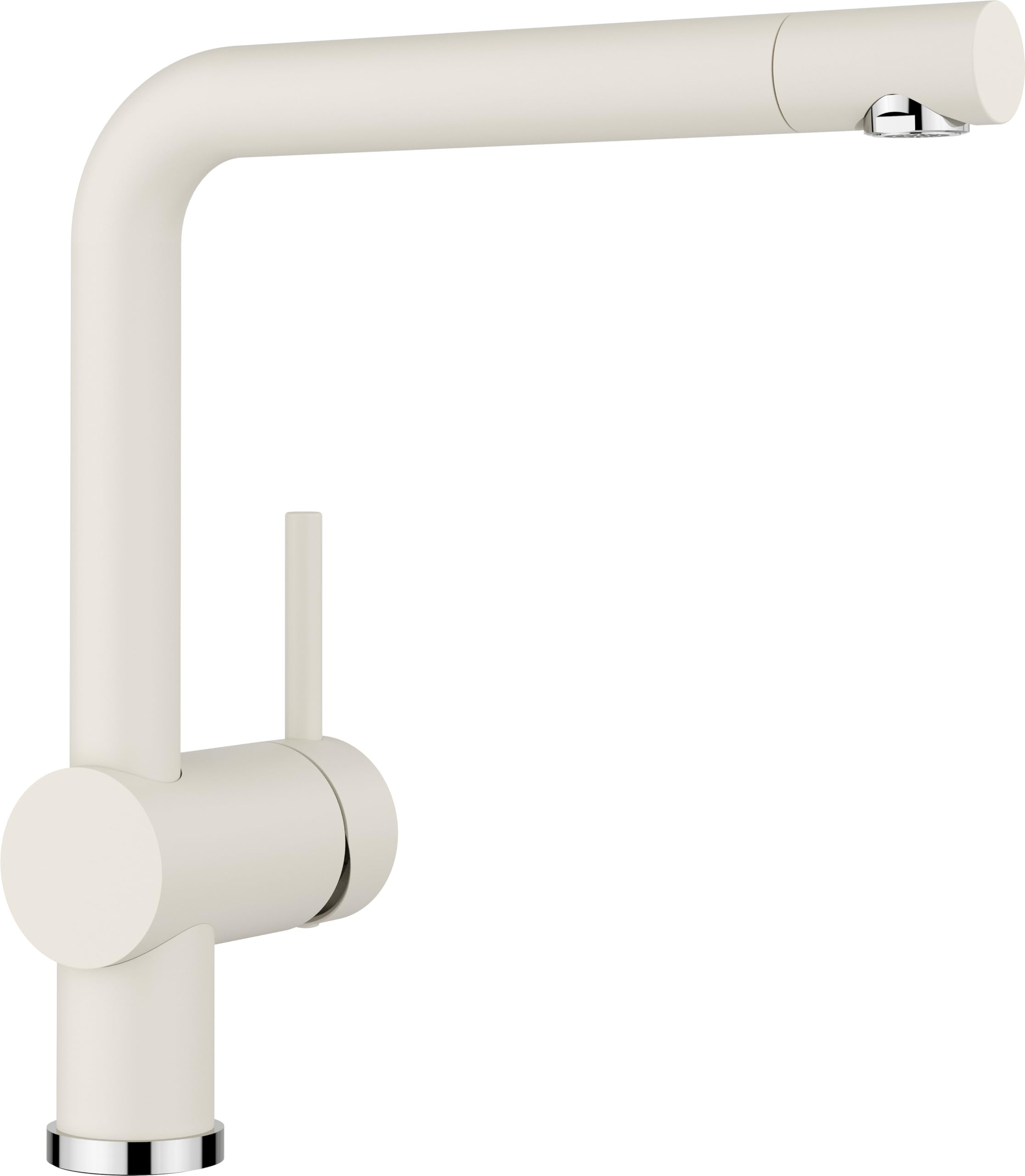 BLANCO LINUS | Kitchen mixer tap in soft white | High-pressure | Non-return valve | Ceramic cartridge | Assured water quality & water-saving | [11x26.6x28.2 cm]