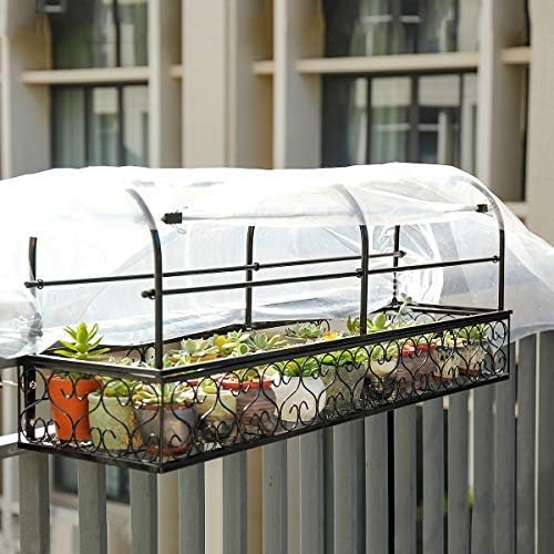 Miniatura 2 de ANPHSIN Paquete de 2 láminas de plástico transparente para invernadero, 6.5 pies x 6.5 pies, cubiertas de polietileno para plantas de invernadero,