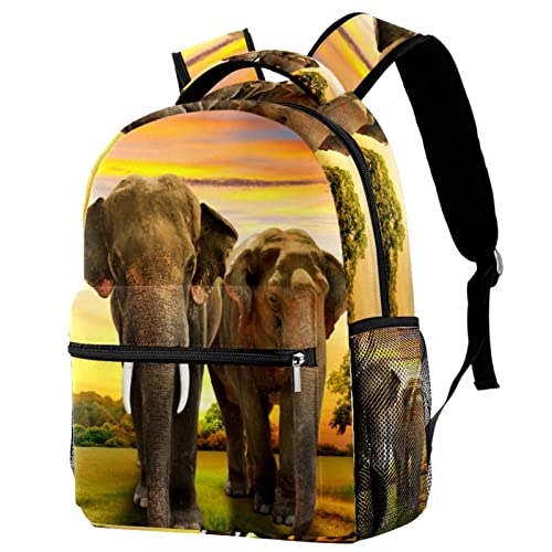 Mochila para portátil de diseño elefantes con acabados resistentes para bolsas de viaje