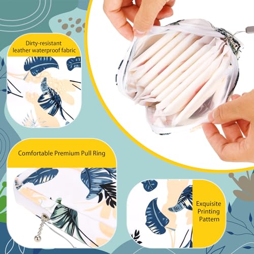 Image of 4Pcs Sanitary Napkin Storage Bag, Small Menstrual Period Bag Period Pouch Waterproof ,Tampon Organizer Pouch Tampon Pad Holder for Purse, Pad Bag Feminine Care First Period for Teen Girls School