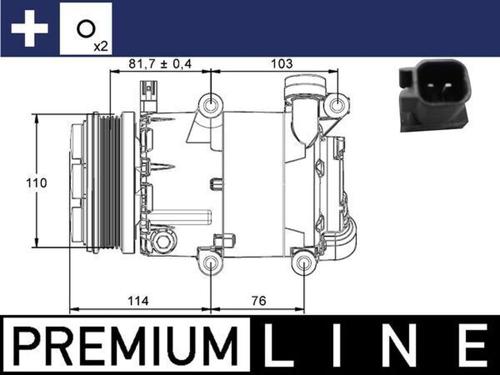 MAHLE ACP 866 000P sprężarka A/C BEHR PREMIUM LINE