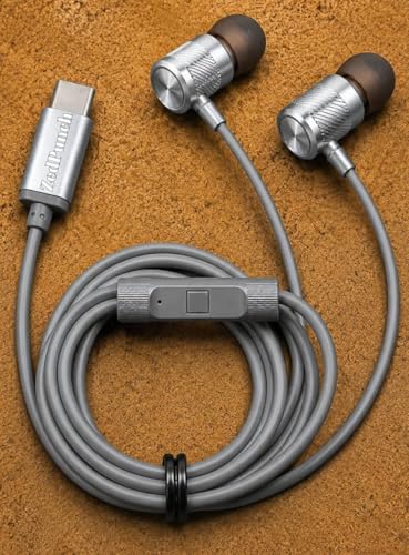 Image of Gaming & Magnetic Type-C Earphone, Wired, with Inline Microphone, Metal Build Silvar Gray