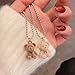 ANZWTLOYY Y2k Bear Necklace Cute Plush Teddy Necklaces BFF Friendship Matching Couple Necklaces set Christmas Valentine's Day Gifts 2PCS