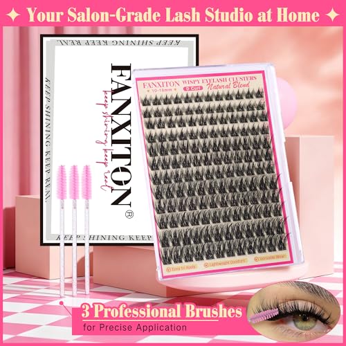 Image of Manga Lash Clusters Kit Natural Anime Lashes Eyelash Extensions Eye Lashes Natural Looking with Lash Brush DIY Lash Extension Kit Eyelashes Natural Look Individual Lashes Kit For Beginners (No Glue)