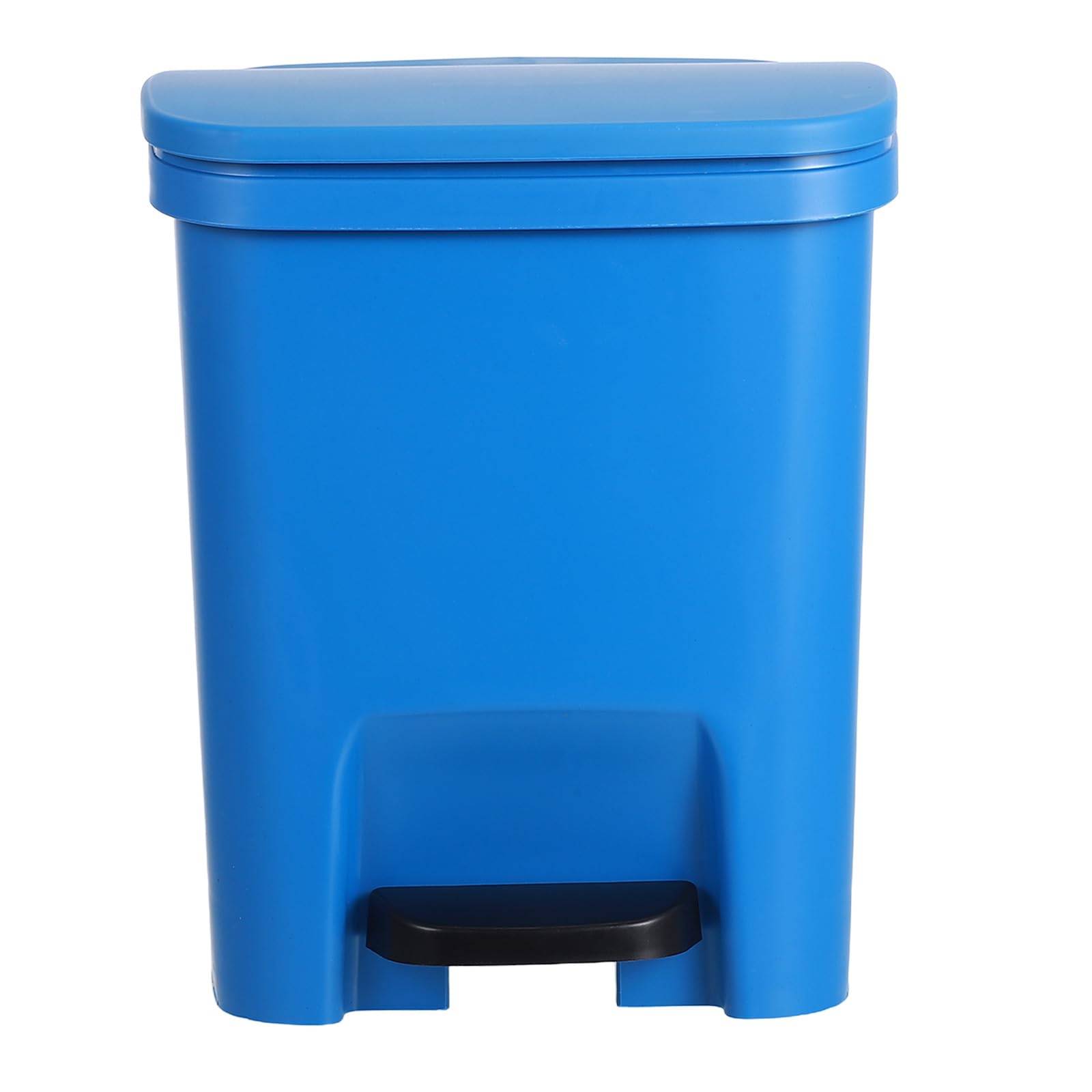 Cubo de Basura Pedal y Tapa Abatible, 10 Litros, Plástico Azul, Contenedor Doméstico para Cocina, Oficina y Dormitorio, Papelera Antiolor para Residuos Cotidianos