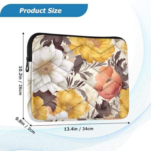 Funda para portátil 13-14 Pulgadas con diseño Floral acuarela miniatura 3