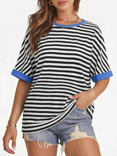 Image of ATHMILE Womens Oversized T Shirts Summer Tops Spring Casual Loose Fit Workout Short Sleeve 2026 Beach Vacation