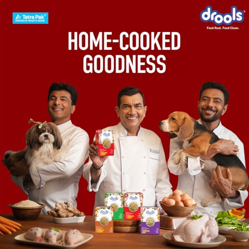 Image of Drools Dog Fresh Food Tetra Pak Chicken & Turkey, for Adult & Puppy, 150g | High Protein, 90% Real Meat | No Preservatives | Retains Freshness & Flavours | Ready to Serve | One Pack Per Meal