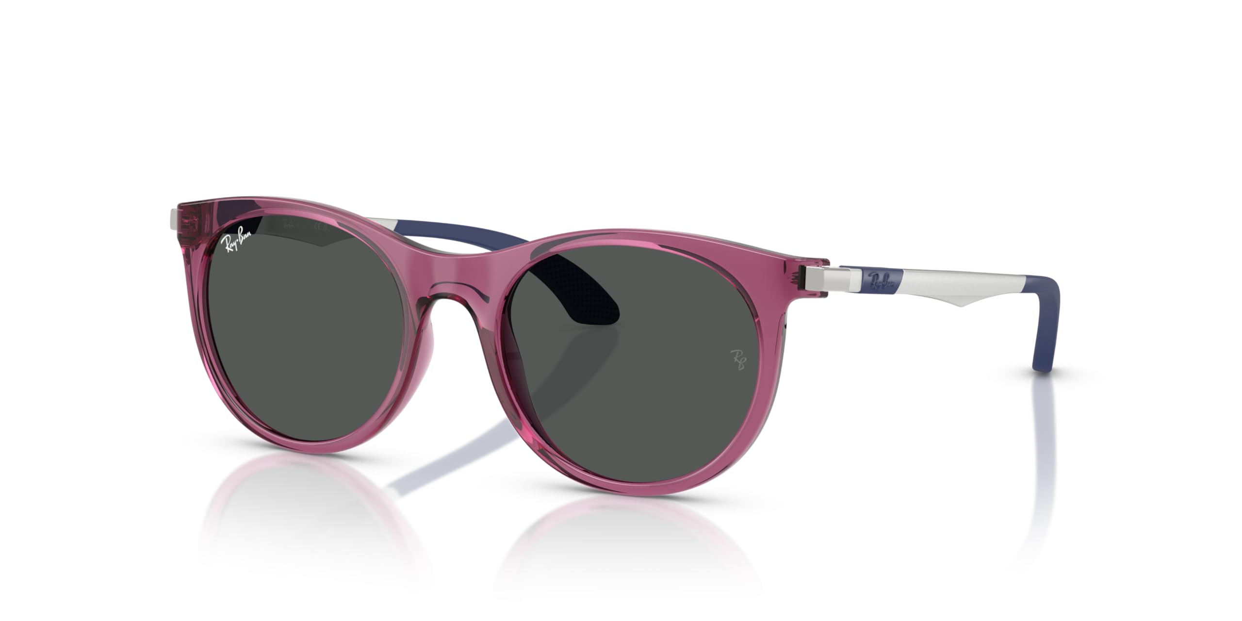 

                                                    Ray-Ban RJ9082S Round Sunglasses, Transparent Viol