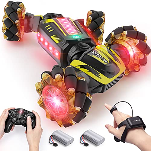 Gesture Control RC Cars, Remote Control car with Watch Control, 12.5mph 4WD On   Off Road Mode, RC Vehicles Toys Gift for Boys Adults Kids Aged 8-12 by DODOELEPHANT