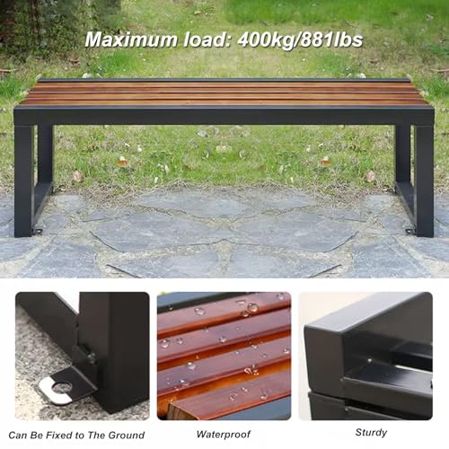 Banc d'extérieur résistant aux intempéries avec assise 400kg