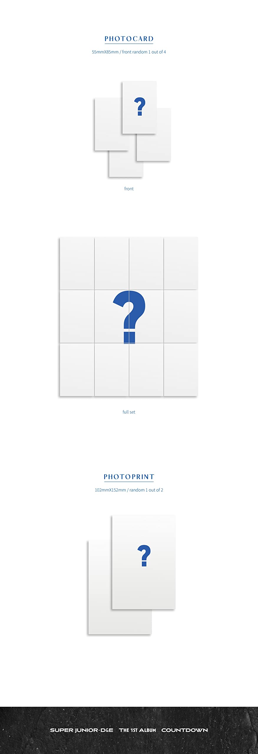 Super Junior D&E - Countdown [Be Ver.] (1st Album) Album+BolsVos K-POP Webzine (20p), Decorative Stickers, Photocards
