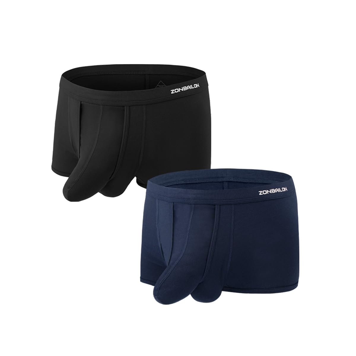 JINSHI Boxer sexy in modal da uomo con elefante biancheria intima da uomo separato a doppia tasca in cotone traspirante boxer slip M 3XL