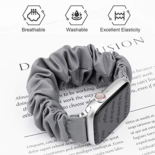 Image of Greatfine Scrunchie Band Compatible with Apple Watch Bands 38mm 40mm 41mm 42mm 44mm 45mm 46mm 49mm Women, Elastic Scrunchie Watch Strap for iWatch Watch Series 11 10 9 8 7 6 5 4 3 2 1 SE 3 2 Ultra 3 2