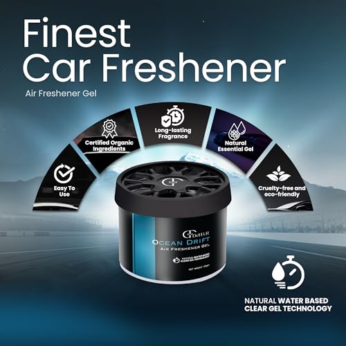 Image of Ocean Drift Gel Car Perfume | 120g Leakproof Air Freshener | Aqua Scent Car Perfume | Long-Lasting 30 Days | Premium Car Accessories | Pack of 2