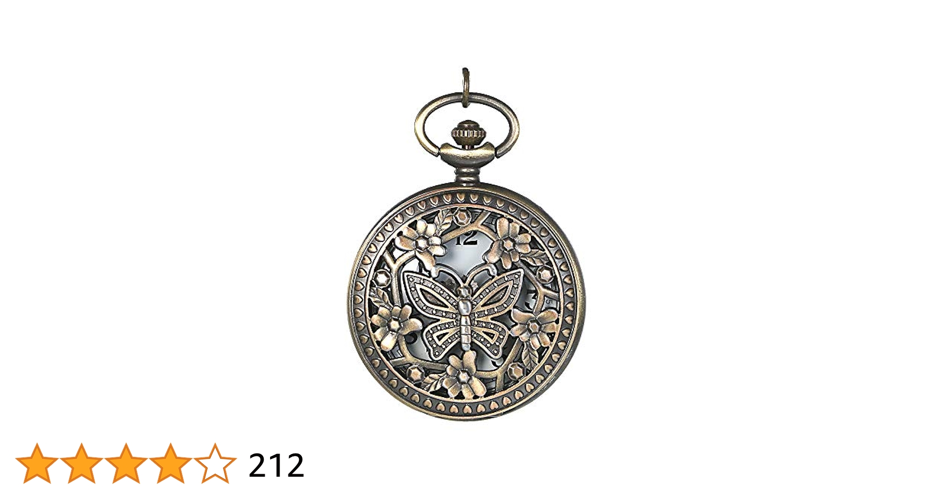 Amazon | JewelryWe 懐中時計 アンティーク風 手巻き式