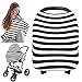 Carseat Canopy Cover - Baby Nursing Cover - All-in-1 Nursing Breastfeeding Covers Up - Baby Car Seat Canopies for Boys, Girls - Stroller Covers - Shopping Cart Cover (BFF Black)