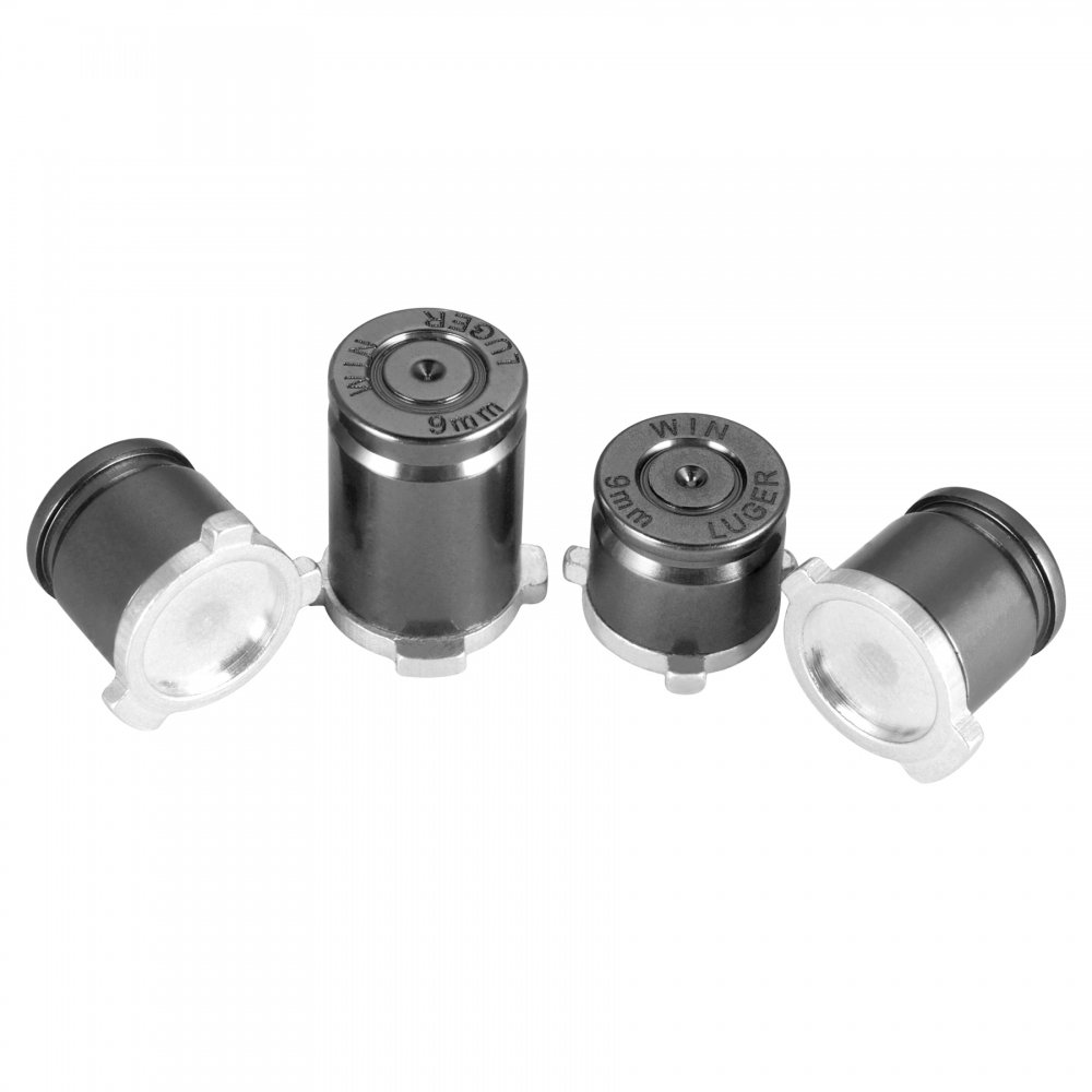 eXtremeRate Boutons ABXY de Remplacement pour Xbox One S/Xbox One X/Xbox One Elite/Xbox One Elite Series 2/Xbox One Standard, Boutons ABXY en Aluminium Noir