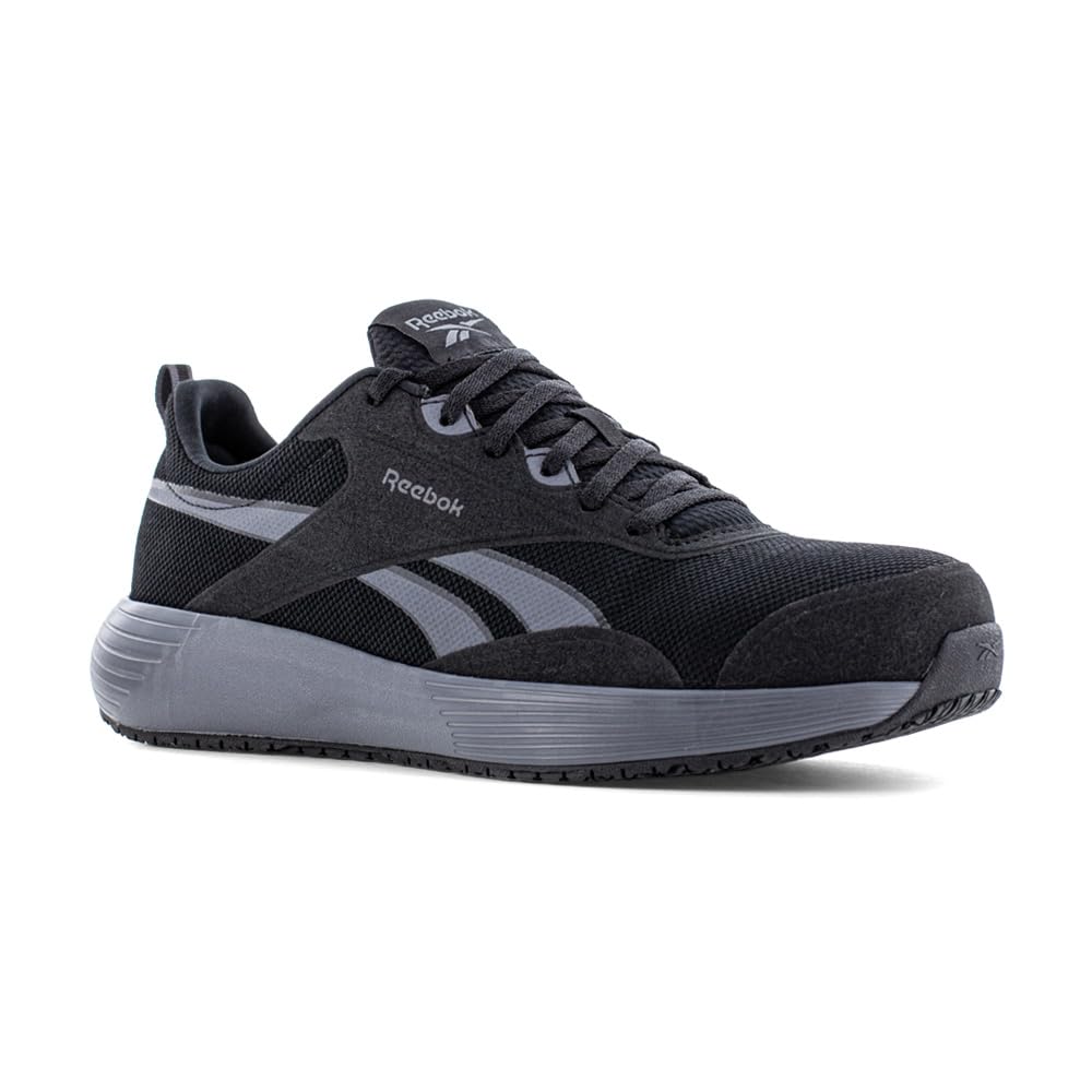 Reebok Work Womens Lite Plus 4 Electrical Hazard Slip Resistant Composite Toe Work/Duty - Black, Grey - Size 8.5 M