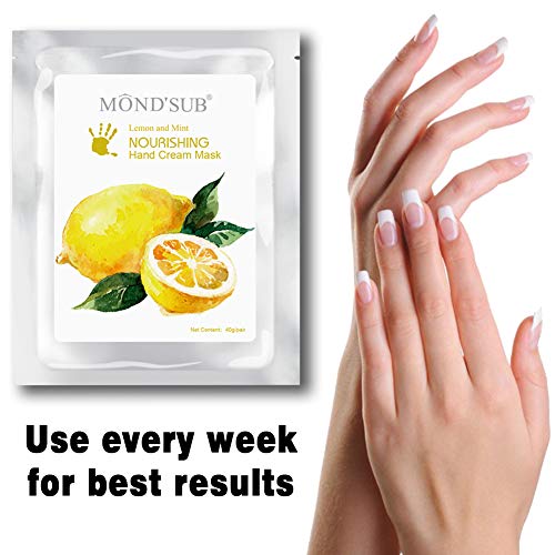 Mond'sub 5 Pairs Moisturizing Gloves | Natural & Organic Moisturizing Hand Mask For Dry Skins | Collagen Spa Treatment With Vitamin C| Professional Hydrating Gloves For Brightening & Whitening Skins #TOP3