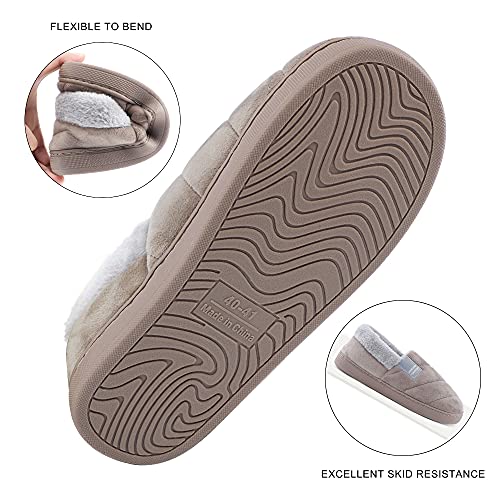 LACOFIA Pantofole Chiuse da Uomo Donna Ciabatte Invernale per Adulti Scarpe da Casa Calde con Suola Antiscivolo per Interni/Esterni - Image 5