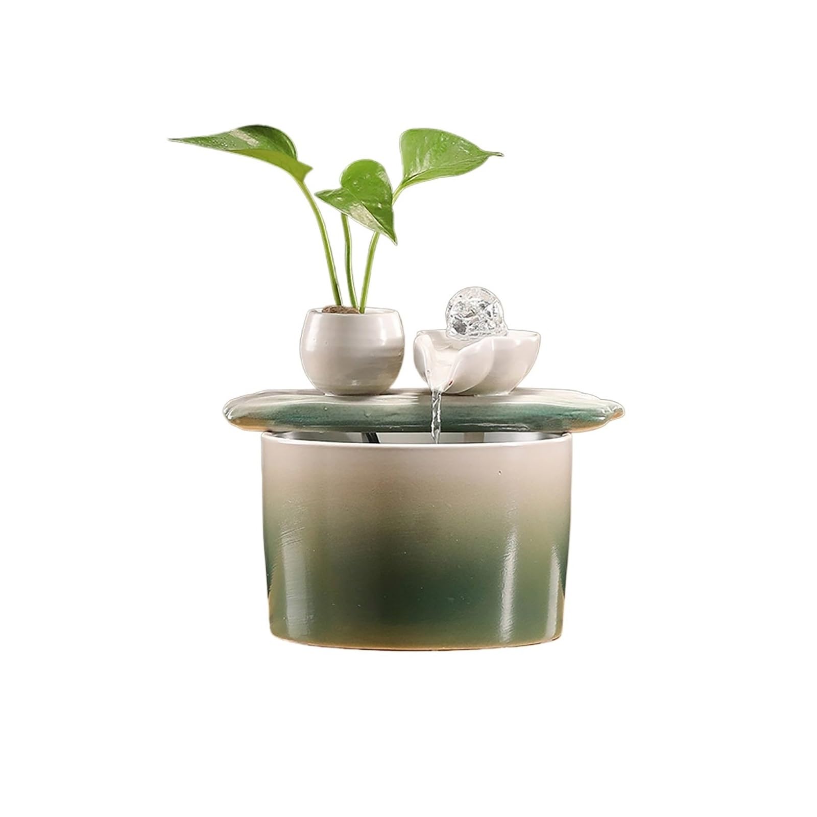 Water Feature Indoor Tabletop Fountain Ceramic Meditation Relaxation Indoor Fountains