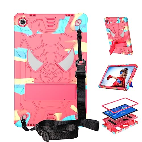 Protection Lenovo Tab M10 Plus 3e génération enfant avec sangle rose