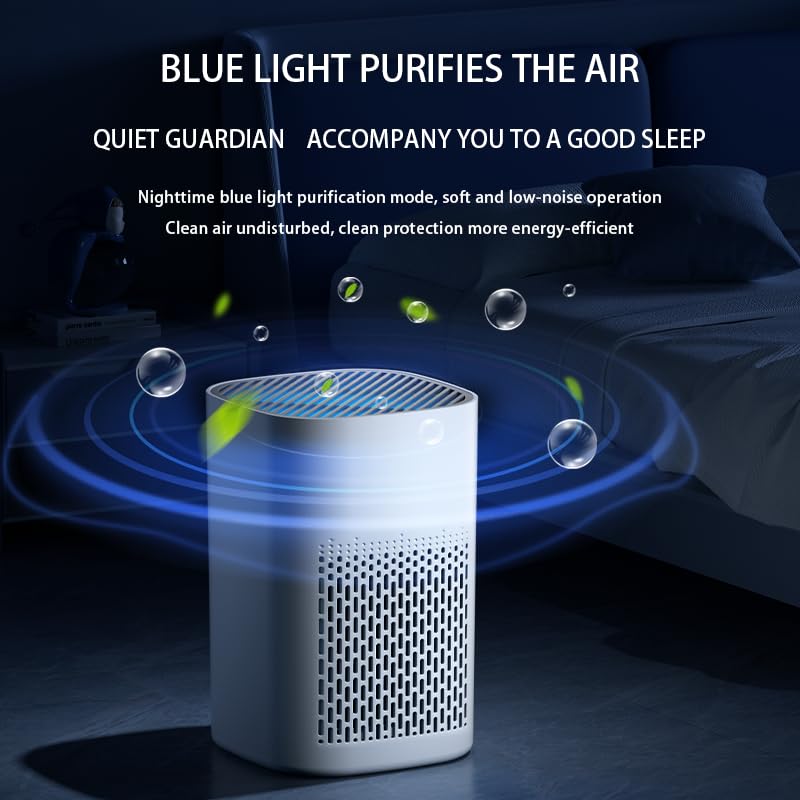 Image of WEYLYN Air Purifier for Home & Office Bedroom with H13 HEPA Filters, Quiet HEPA Filter Cleaner with Aromatherapy 200 SQ for Better Sleep, Air Frenshener, Allergies, Dust, Pet Dander, Smoke (ROUND)