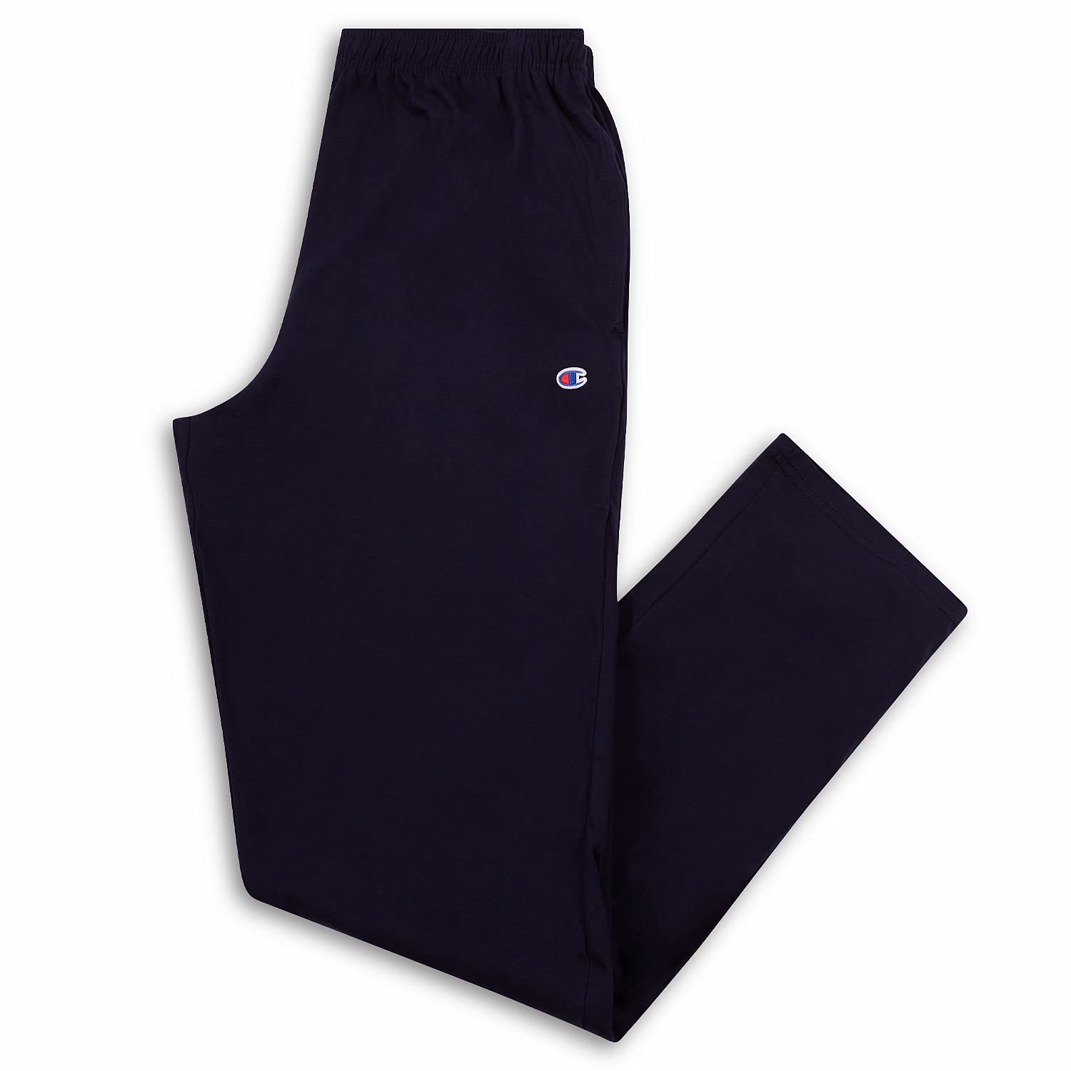 Champion Mens Big and Tall Open Bottom Lounge Pants, Lightweight Jersey Sweatpants Navy
