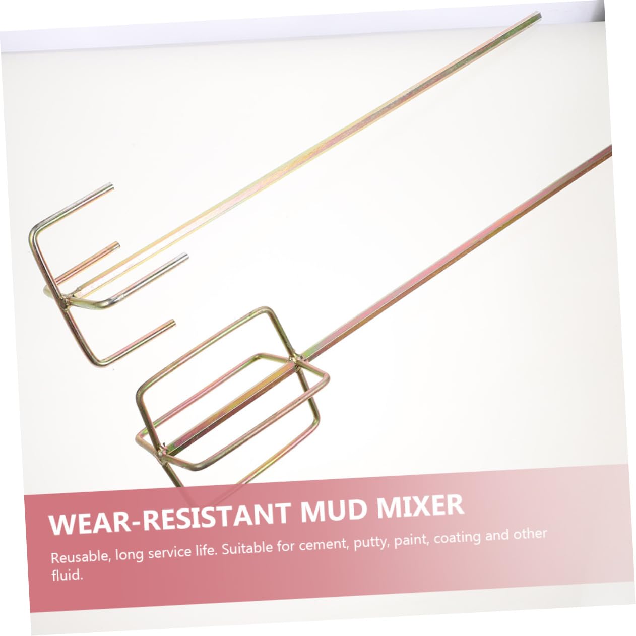 NUOBESTY Miscelatore per Vernice e Cemento in Acciaio 2 Pezzi Multi-funzione Resistente all Usura e Non Deformabile per Cantiere e Casa