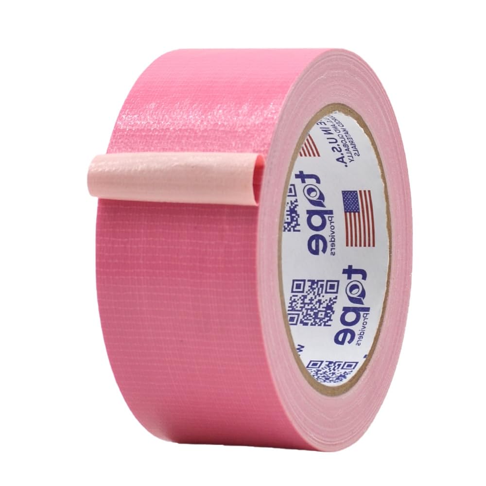 MAT - Cinta adhesiva rosa de grado industrial, 2 pulgadas x 60 yardas, impermeable, resistente a los rayos UV para manualidades, mejoras del hogar, reparaciones y proyectos