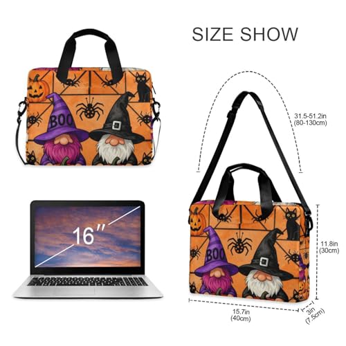 Funda para laptop 15.6" con asa y correa naranja miniatura 5