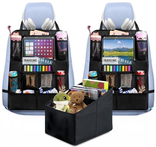 3er Rückenlehnenschutz Organizer, 2 Stück Autositz Organizer für Kinder,...