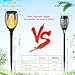 Upgraded Solar Lights Outdoor 4 Pack, Solar Torch Lights with Flickering Flame, Super Larger Size for Garden Decor, Solar Powered Outdoor Waterproof Solar Garden Lights for Pathway Patio Yard