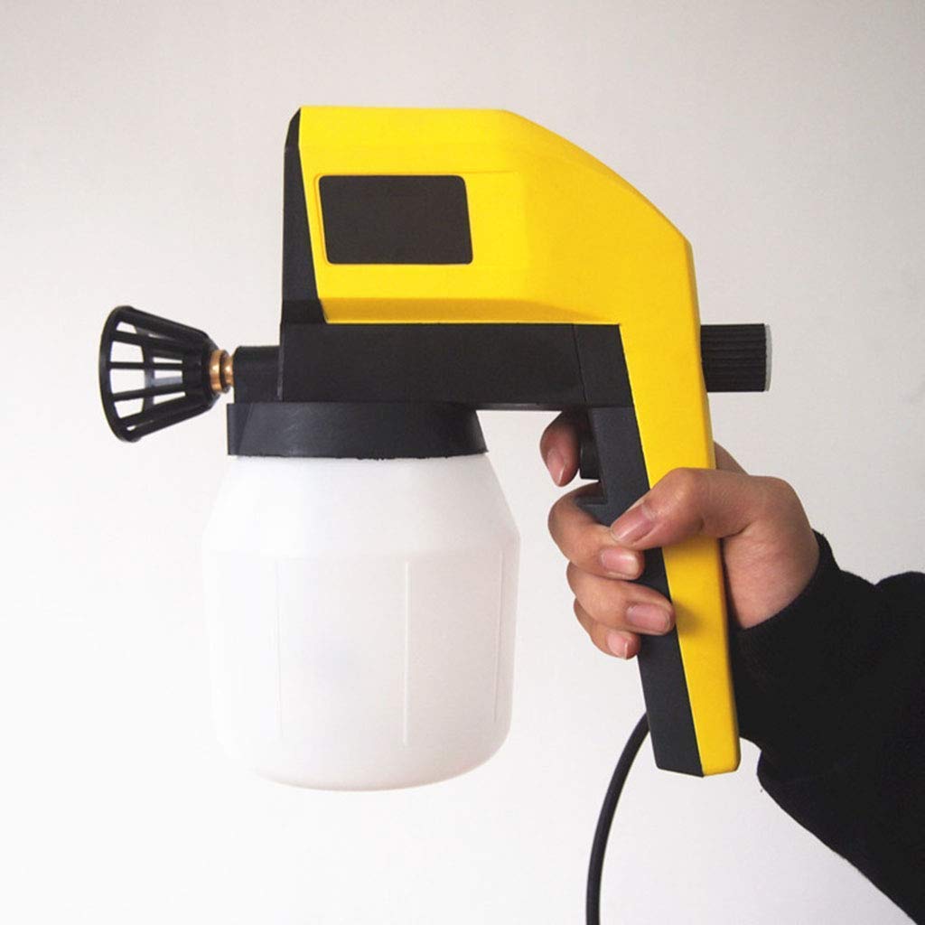Pulverizadores de Pintura eléctricos de Bricolaje de Mano Amarillo Aerógrafo 100W Sistema de Pistola de pulverización portátil Profesional Pulverizador de Valla para el hogar para