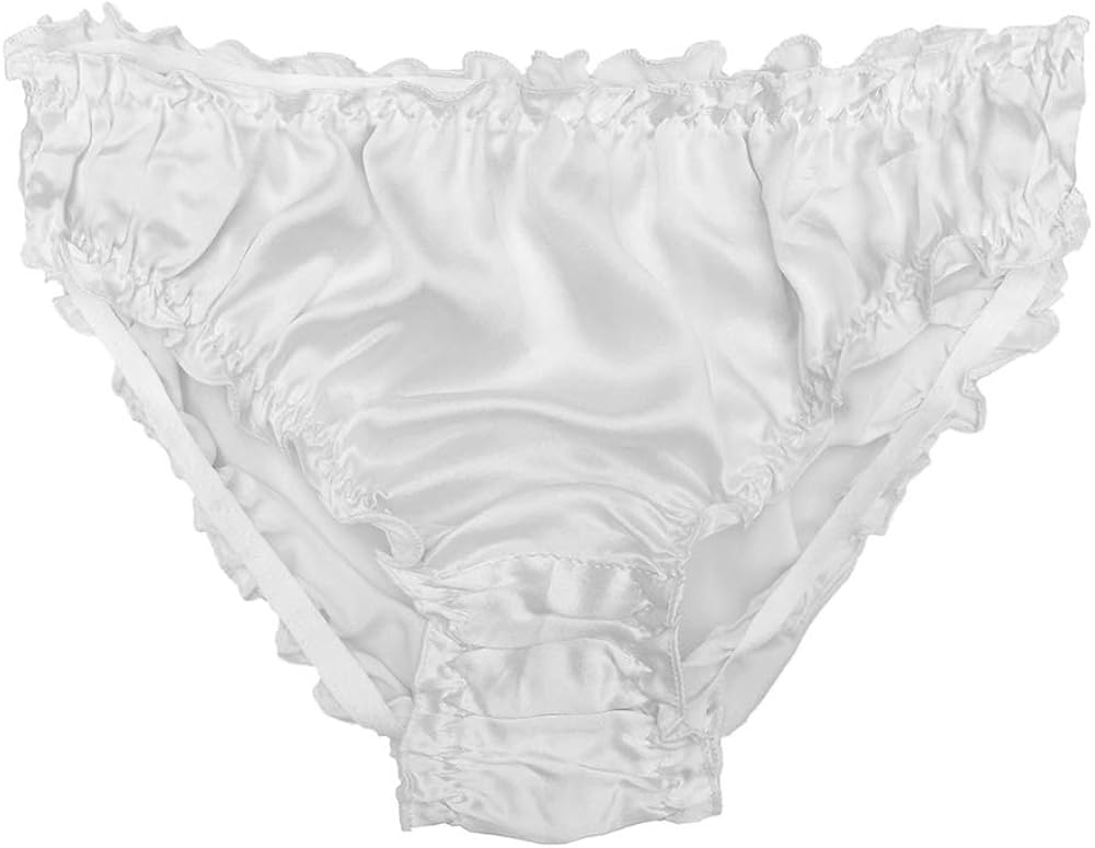 Farlenoyar Women Sexy Flouncing Silk Bikini Briefs Underwaer Soft